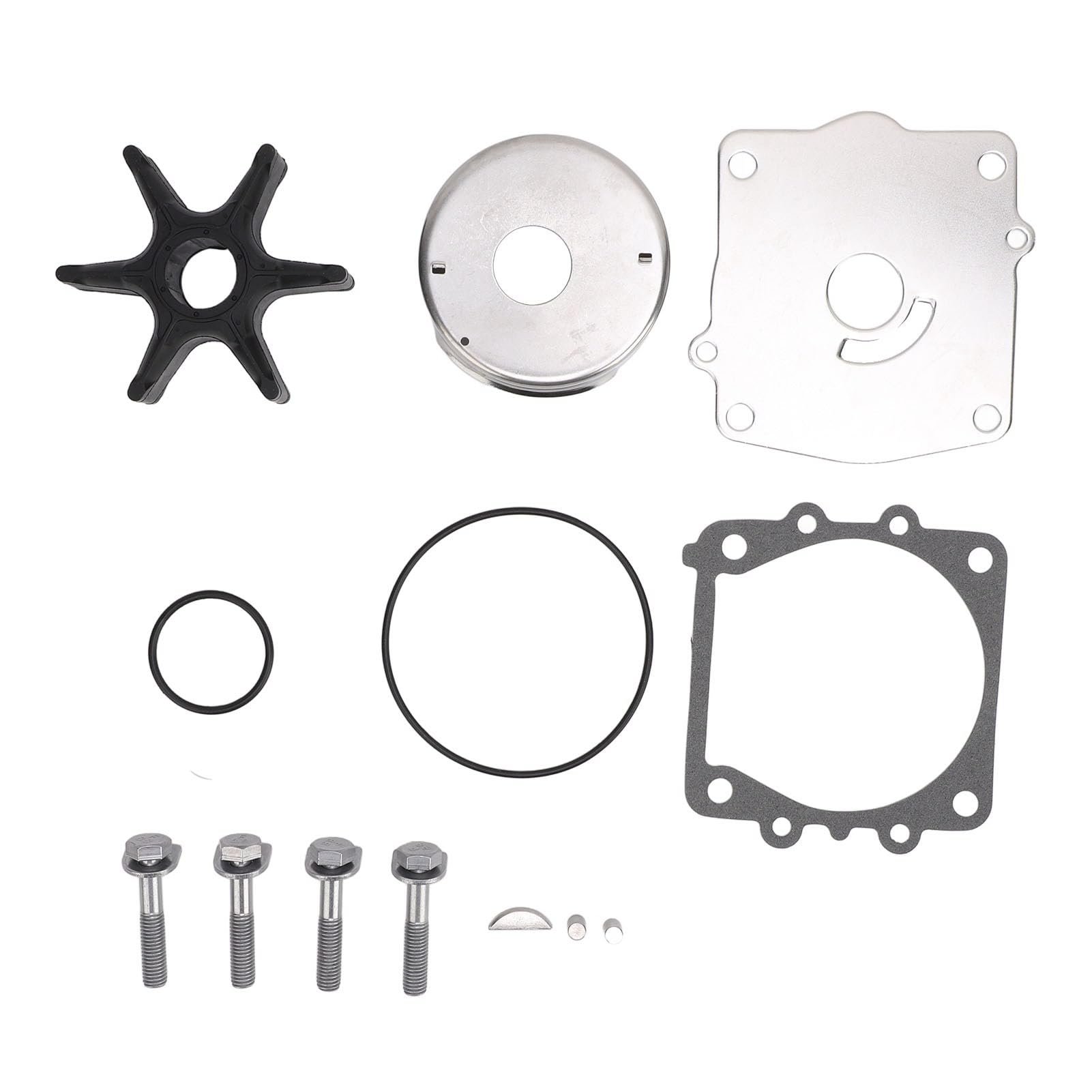 6 Blades Boot Motormotor -Laufradkit für 2 Takte 115–250 PS Außenbord, Schnelleres Wasserpumpen -Laufrad mit Besserem Motorschutz und Effizientem Laufrad für Maximale Leistung, von KIMISS