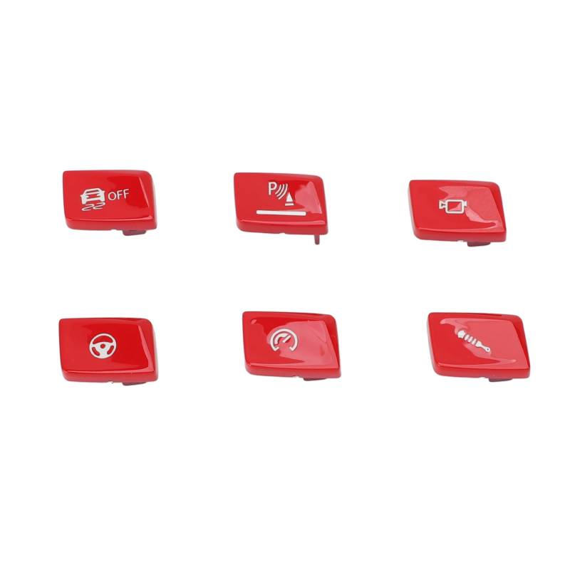 6PCS -Schaltschaltschalttaste -Taste -Deckungs -Austausch für M3 F80 M4 F82 Stylish Design Linkshänder (Rot) von KIMISS