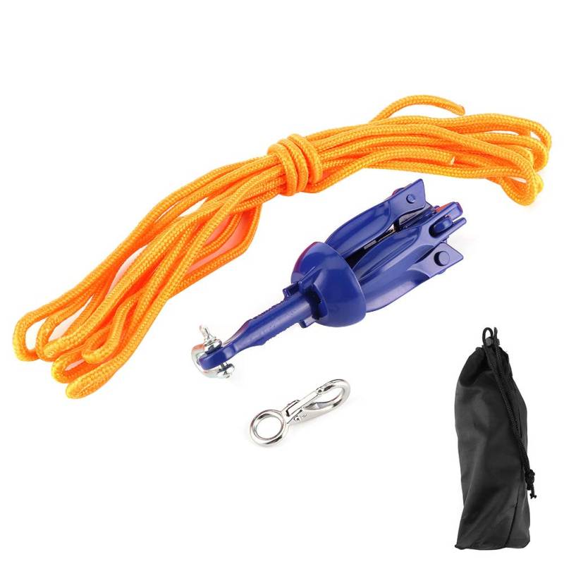 Anker-Kit, Anchor Kit ， Marine Folding Anchoring Kit 4-Zinken-Ankerseil Haken Wasserfahrzeug Acc für Boote Kajak Kanu Segelboot von KIMISS