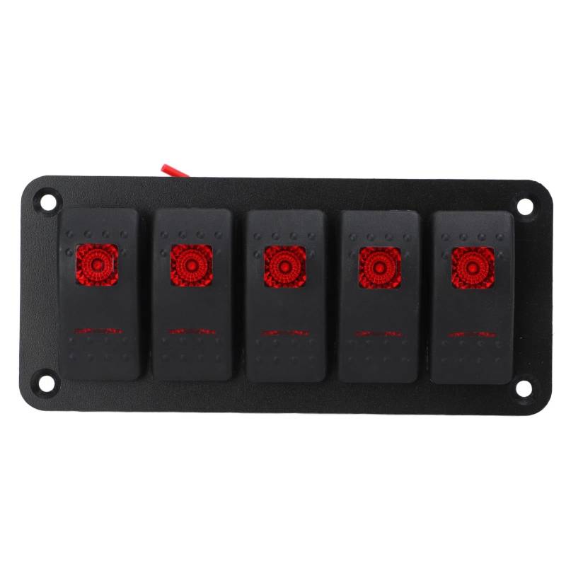 Boot Yacht Serie Schalter Panel 5 Gang Led Wasserdicht Rocker Schalter Mit Aufkleber Für Boot Rv 12V 24V Dc von KIMISS