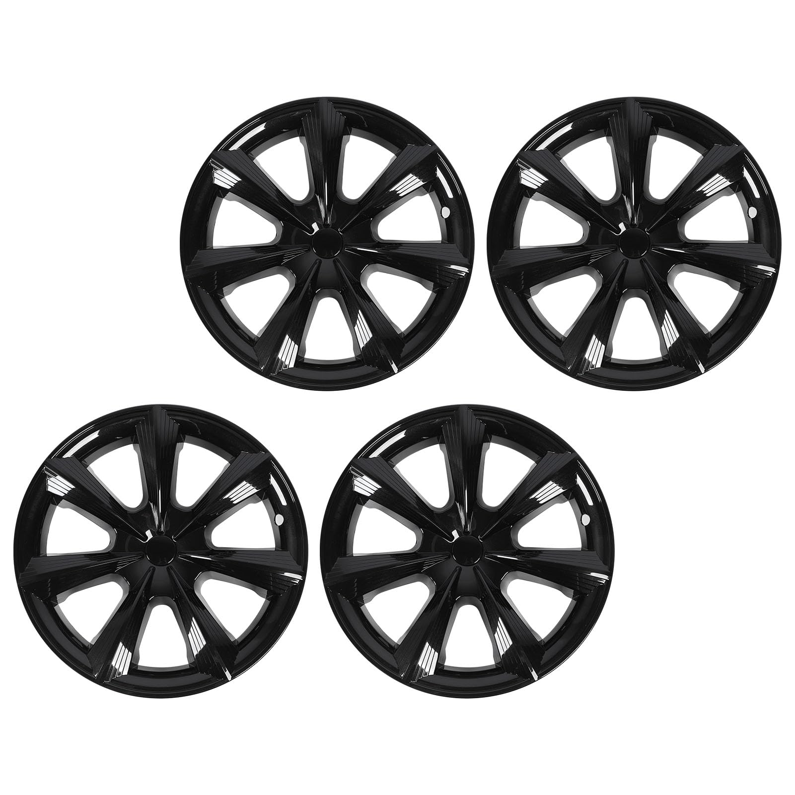 Cool & Sporty 19 -Zoll -Radabdeckung für Modell, 4pcs Snap on Sword Style Hubcap Fit, Reduzieren (Perlschwarz) von KIMISS