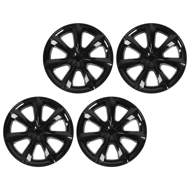 Cool & Sporty 19 -Zoll -Radabdeckung für Modell, 4pcs Snap on Sword Style Hubcap Fit, Reduzieren (Perlschwarz) von KIMISS