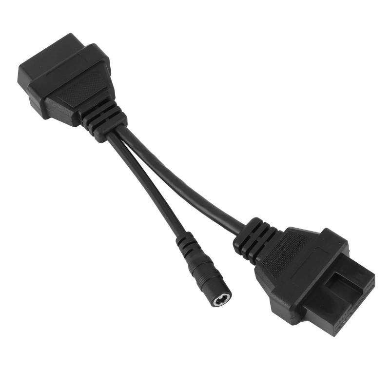 Diagnoseadapterkabel, Diagnoseadapterkabel 12-poliges OBD1 bis 16-poliges OBD2 20 cm OBD-Schnittstellenkabel Passend für (schwarz) von KIMISS