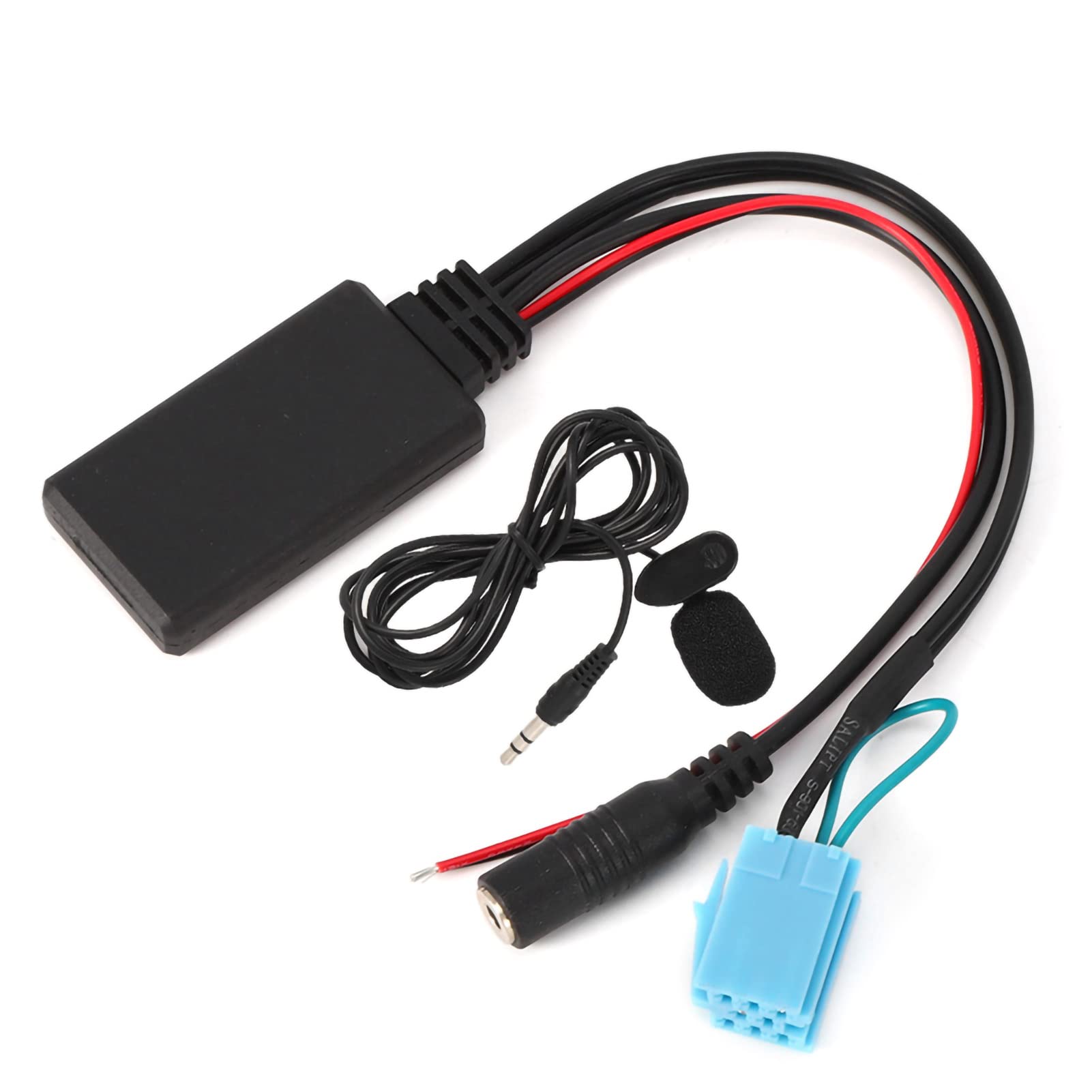 Bluetooth AUX-IN Aadapter, 8-poliger ABS-Audioadapter mit Mikrofon Freisprecheinrichtung Passend für Smart Fortwo 450 von KIMISS