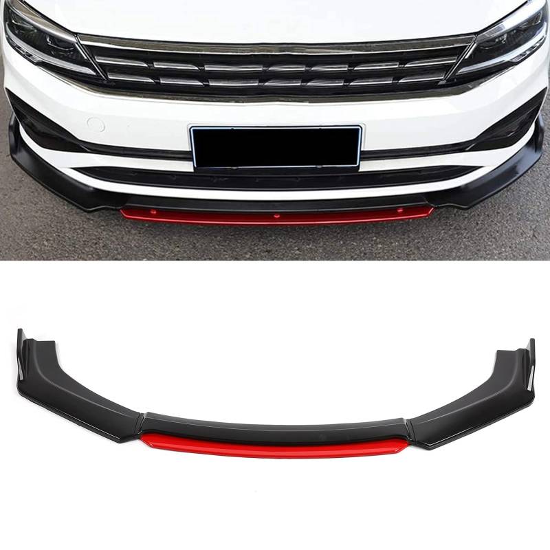 Frontstoßstange Lippe, Frontspoiler Frontlippe Universal, Auto Stoßstangenschutz Frontstoßstangenlippe Splitter Kinnspoiler, Spoilerlippe Lip Spoiler Kinn Body Kit Schutz Exterieur Aerodynamikteile von KIMISS