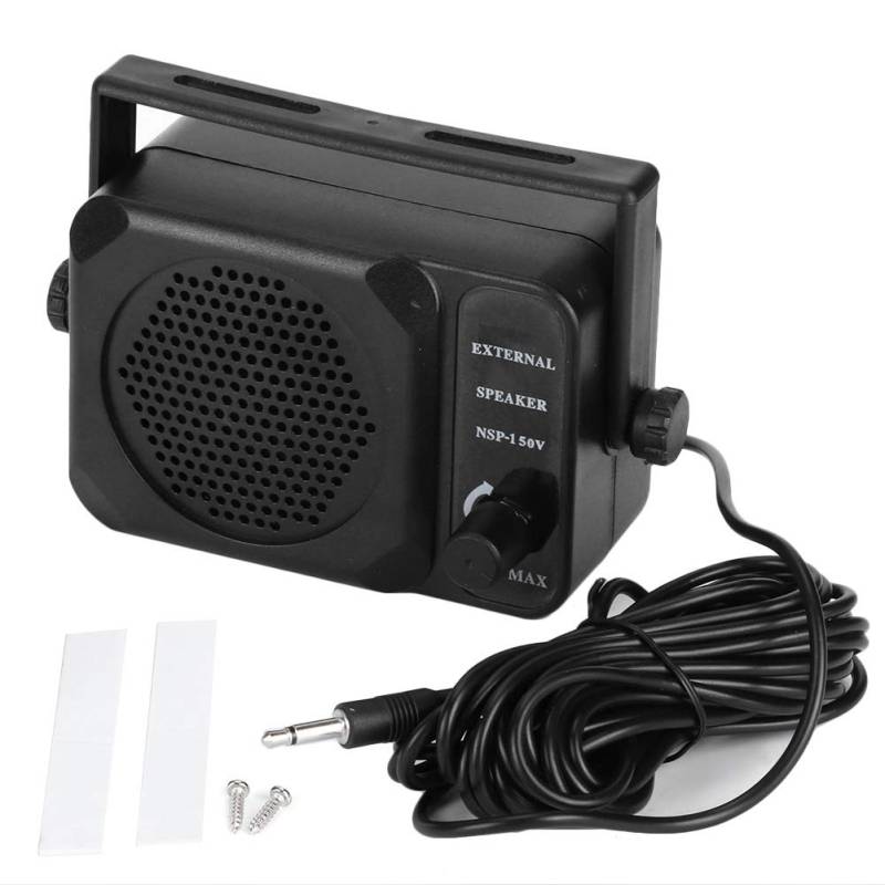 KIMISS Autoradio Externer Lautsprecher, CB Radio Mini Externer Lautsprecher 2-Wege-Radio CB HF UKW UHF Transceiver Autozubehör, NSP-150V von KIMISS