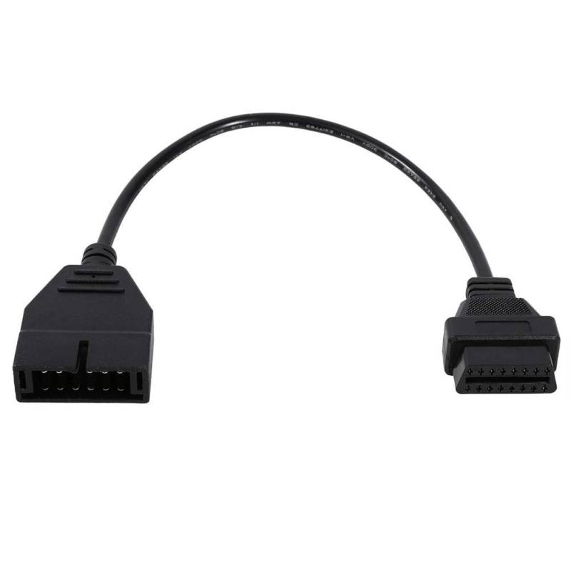 KIMISS Diagnosewerkzeug-Kabelstecker - 12-poliges OBD1- bis 16-poliges OBD2-Fahrzeugdiagnoseadapter-Verbindungskabel (ABS-Kunststoff) von KIMISS