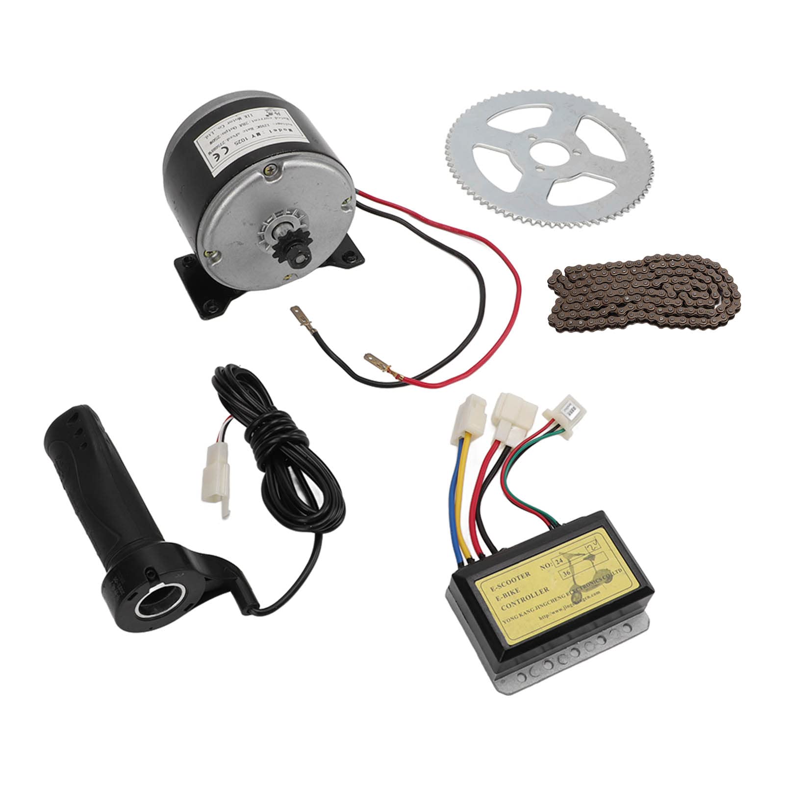 KIMISS Elektro-Fahrrad-Motor-Kit, 12 V 250 W Elektro-Fahrrad-Motor-Kit 2750 U/min Hochgeschwindigkeits-Elektro-Getriebemotor mit Controller für Motorräder von KIMISS