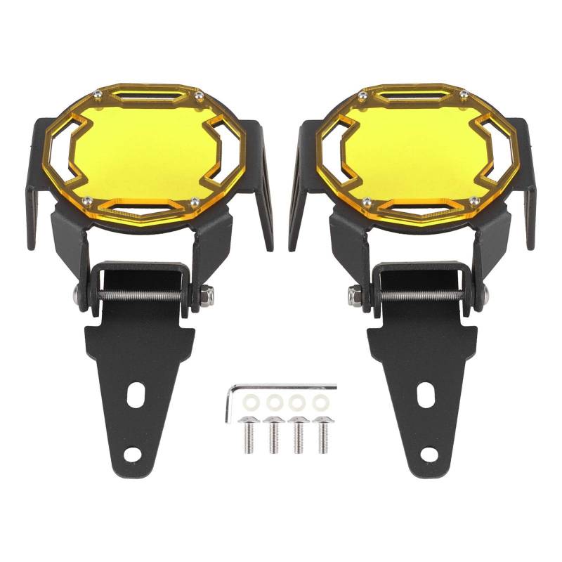 KIMISS Motorrad-Nebelscheinwerfer-Abdeckung, Motorrad-Nebelscheinwerfer-Schutzabdeckung, LED-Lampenschutz, Passend für R1200GS R1250GS Adventure LC (Gelb) von KIMISS