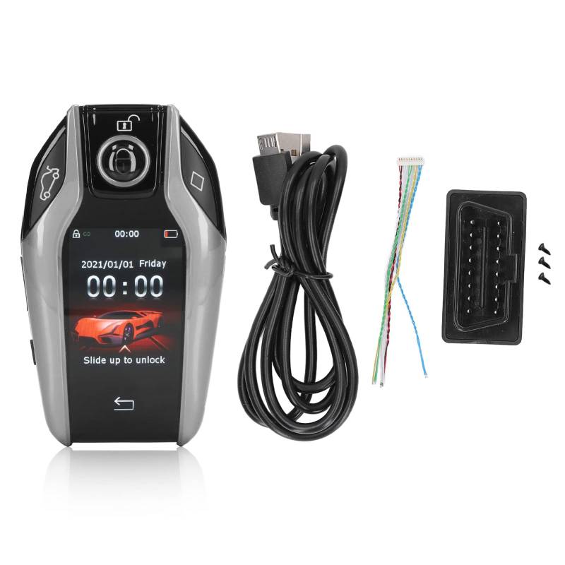 KIMISS Push Start Ignition Kit, Universal TK800 und LCD-Touchscreen Smart Key Remote Keyless Entry für Alle Modelle mit Start-Stopp-Motortaste(Grau) von KIMISS