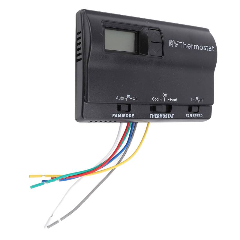 KIMISS RV Digitaler Thermostat 3 Modi Wandthermostat für | Heizungs- und Kühlsteuerung 83303362 (Black) von KIMISS