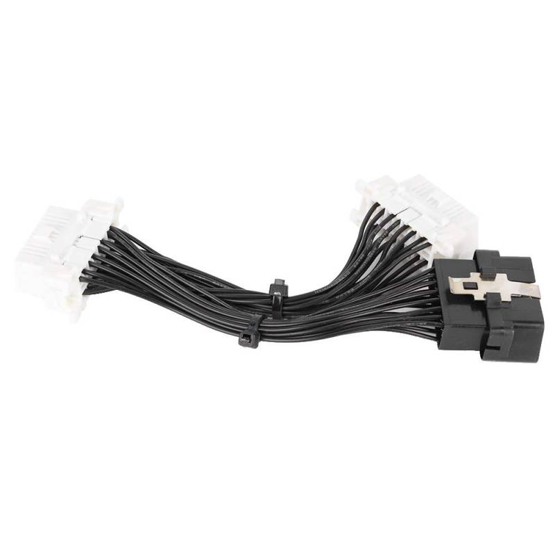 KIMISS Universal OBD II OBD2 16-poliges Verlängerungs-Splitter-Y-Kabel, 16-poliges 1- bis 2-OBD2-Adapter-Splitter-Y-Kabel-Verlängerungskabel für GPS-Autofahrerrekorder von KIMISS