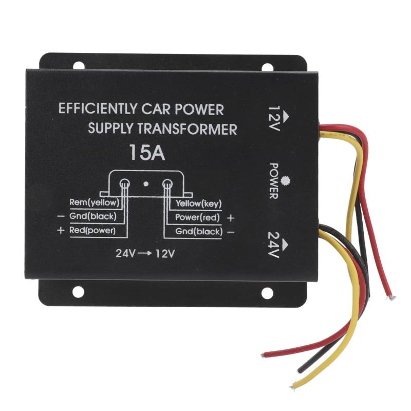 Wechselrichter丨 KFZ-Stromversorgungs-Konverter丨24V auf 12V Buck-Regler 15A KFZ-Stromversorgungs-Konverter 180W Spannungsminderer für LKW in der Fahrzeugtechnik GPS & Sicherheit von KIMISS