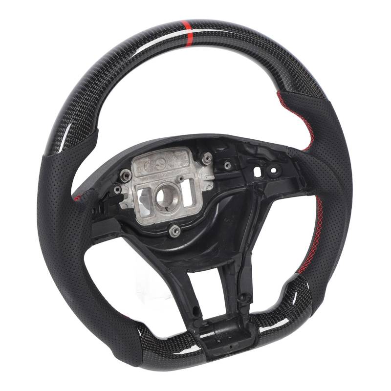 Kohlefaserlenkrad Red-Nähte für W176 C117 W204 W212 2011-2015 Rennsport D-Typ Design von KIMISS