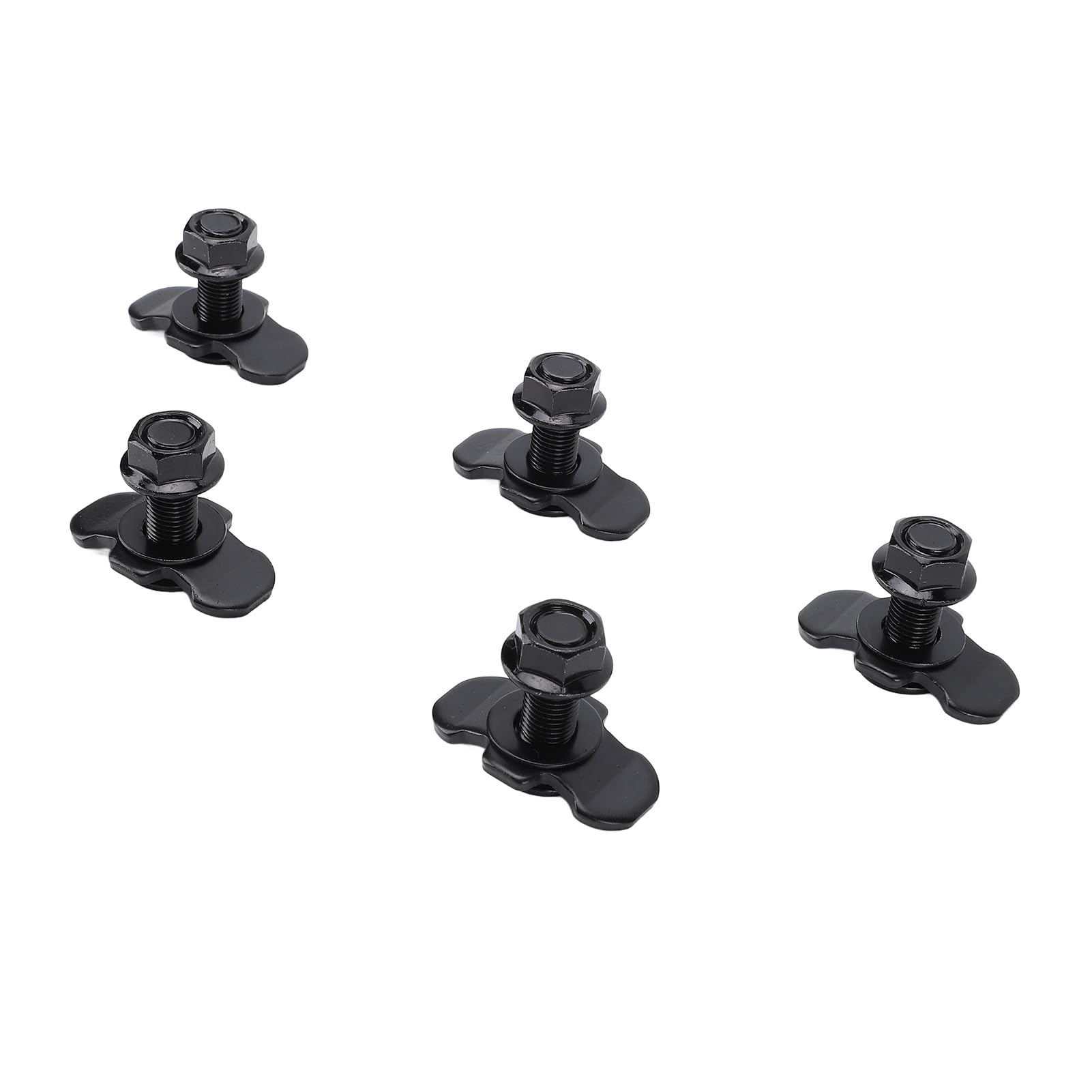 L-Schiene, Doppelter Ansatz, Gewindebolzen, 5 Stück, M10 X 30 Mm, Zurrankerbolzen für LKW-Ladefläche, Anhänger, Frachtsteuerung, Pickup, Wohnmobil, ATV (BLACK) von KIMISS