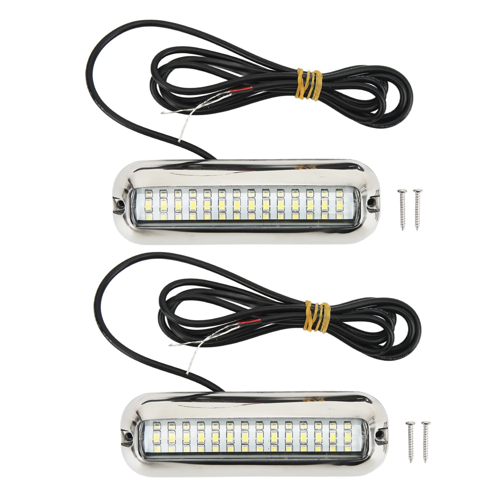 Marine LED Bootslicht 1500LM Hohe Intensität 42 LED Unterwasserboot Marine Heckleuchten Edelstahl Klare Linse Ponton Heckleuchten Bootsdeckleuchte Heckleuchten Angeln Nachtlicht(Blaues Licht) von KIMISS