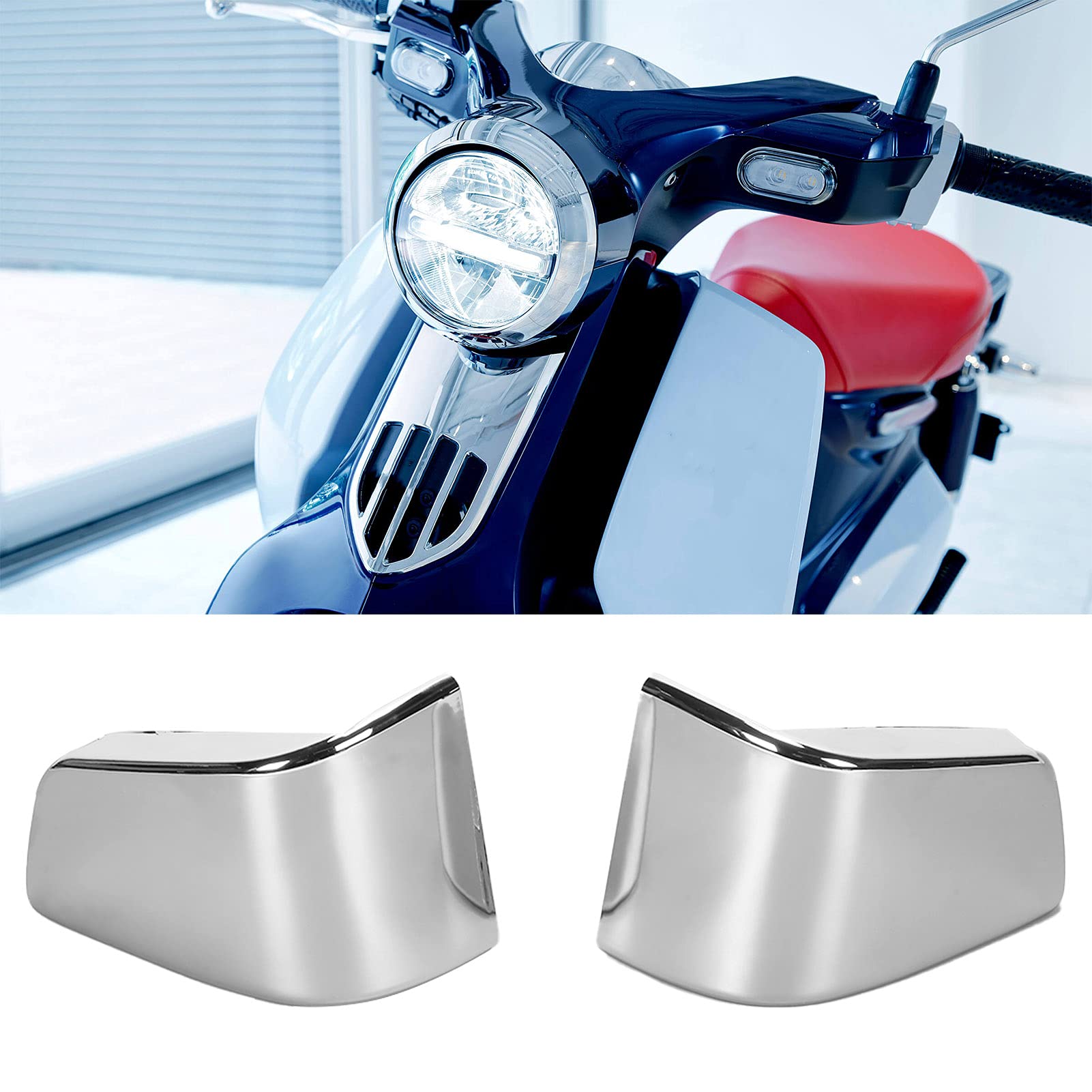 Motorrad-Batterieabdeckungs-Schutz-Schutz, Chrom Batterie-Seitenverkleidungsabdeckung, Batterie-Seitenverkleidungsabdeckung Ersatz für Honda Shadow ACE 750 VT750 VT400 1997-2003 von KIMISS