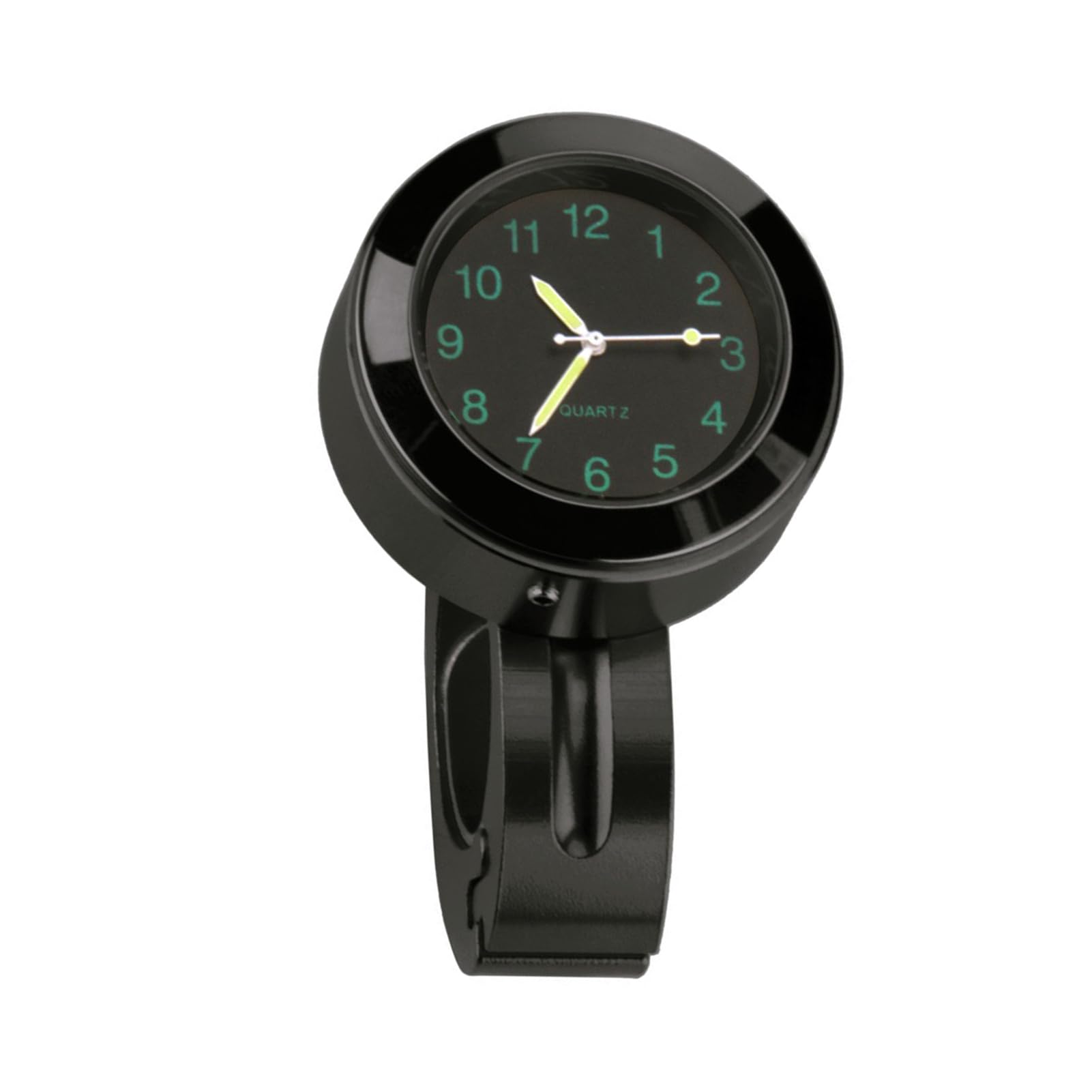 Motorrad -Lenker -Uhr -Nachtsicht Aluminiumlegierung Quarz Watch für Motorräder Roller (BLACK) von KIMISS