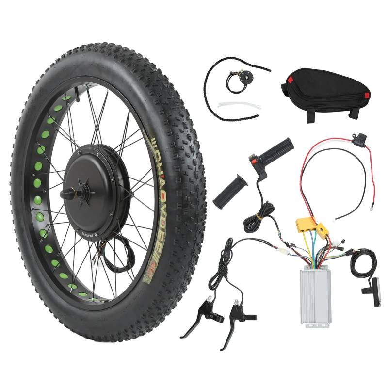 Umrüstsatz für Elektrofahrräder für Vorderräder， Elektromotor-Kit für Elektrische Fahrräder， 26-Zoll-Vorderrad-Elektrofahrrad-Nabenmotor-Umrüstsatz mit LCD-Messgerät für(#2) Autoteile von KIMISS