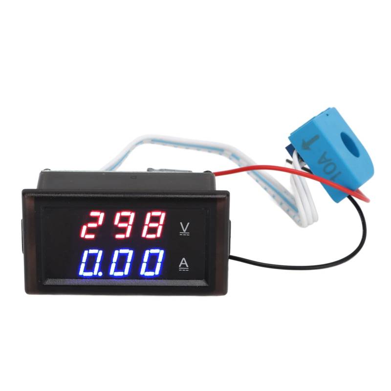 Volt Amperemeter, Hall DC Digitalanzeige Auto Motor Kühlmittel Thermostat mit O-Ring 050121113C Amperemeter Arbeitsspannung 4-30V Dual LED Strom Voltmeter Panel von KIMISS