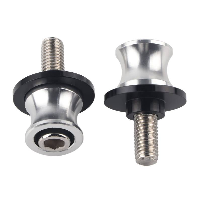 Universal CNC Aluminium Ständeraufnahme Bobbins Montageständer Bobbins m10 Schwingenadapter Motorrad Schwinge stand,Schwingarmspule, 10mm Heckständer Schwinge Spulenschieber, Schwinge Spulen von KIMISS