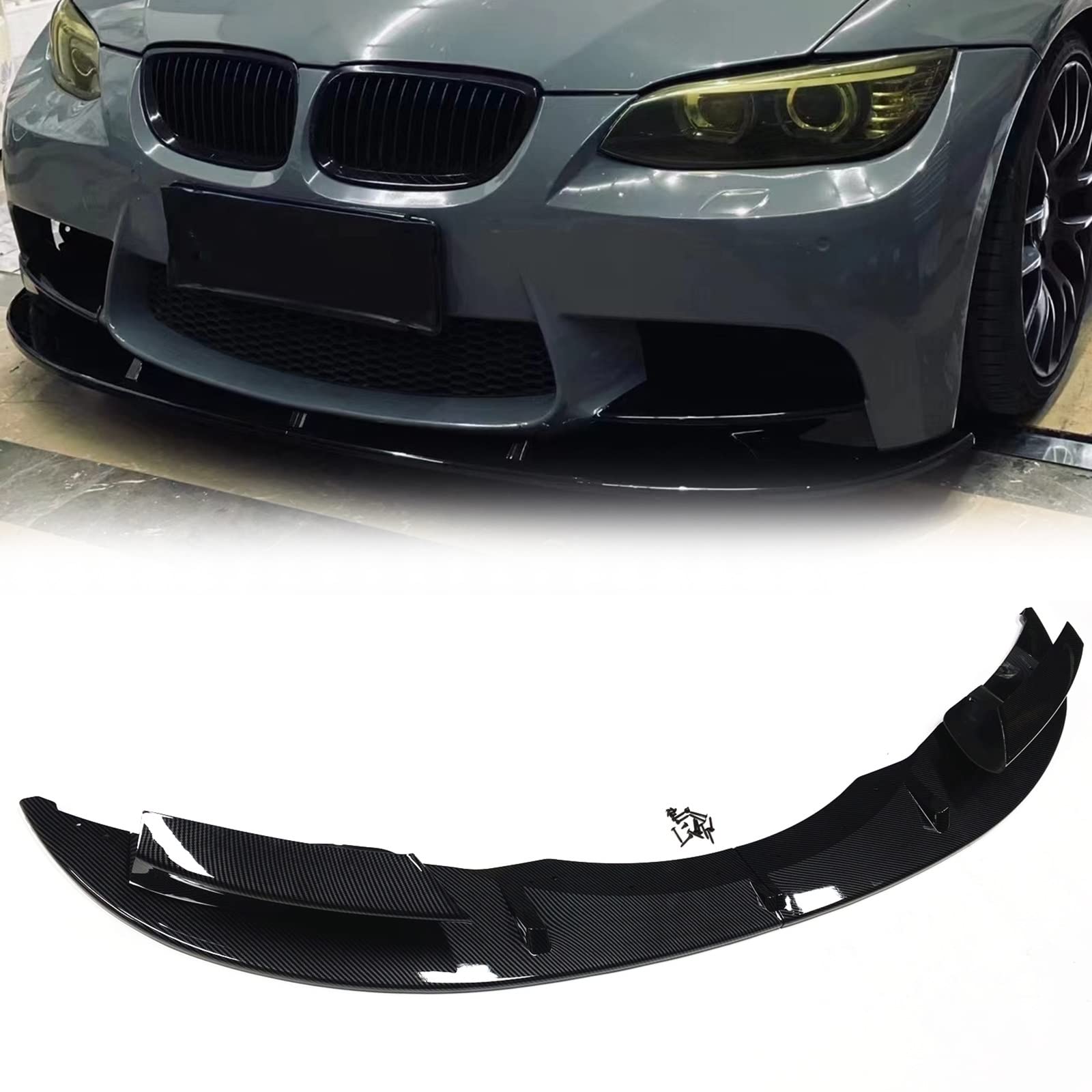 Carbon Look Frontschürze Spoilerlippe Auto Lower Splitter Spoiler Kit Für B&M&W E90 E92 E93 M3 2007-2013 Coupe/Limousine Autodekoration von KIMPZ