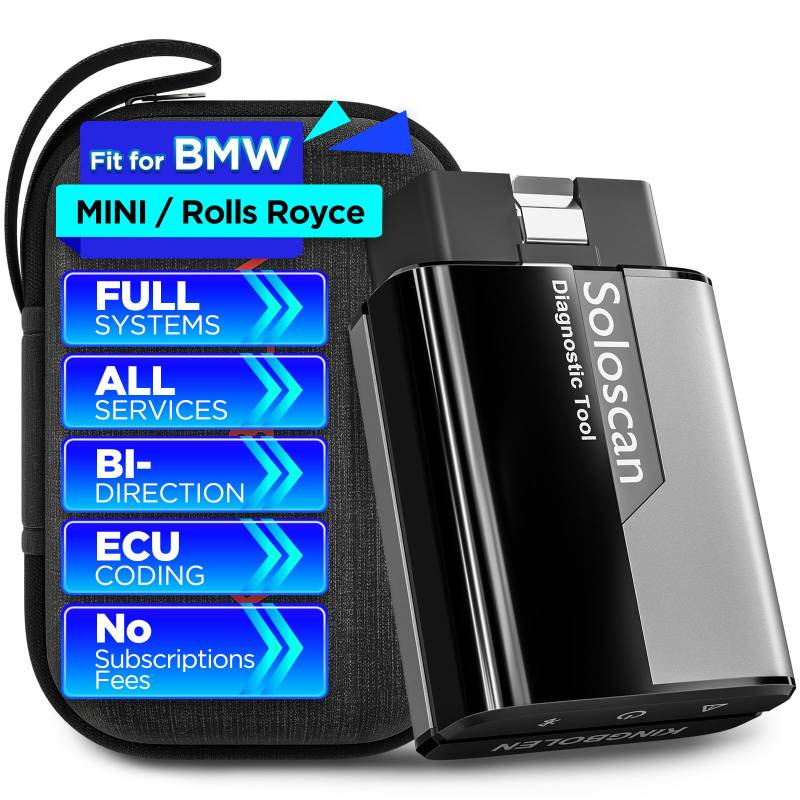 KINGBOLEN Soloscan OBD2 Diagnosegerät für BMW/für Mini/für Rolls Royce,Vollständige System Diagnosegerät Auto Mit 50+ Resets,Bidirektionale,Aktiver Test,ECU-Codierung,Kostenloses Update. von KINGBOLEN