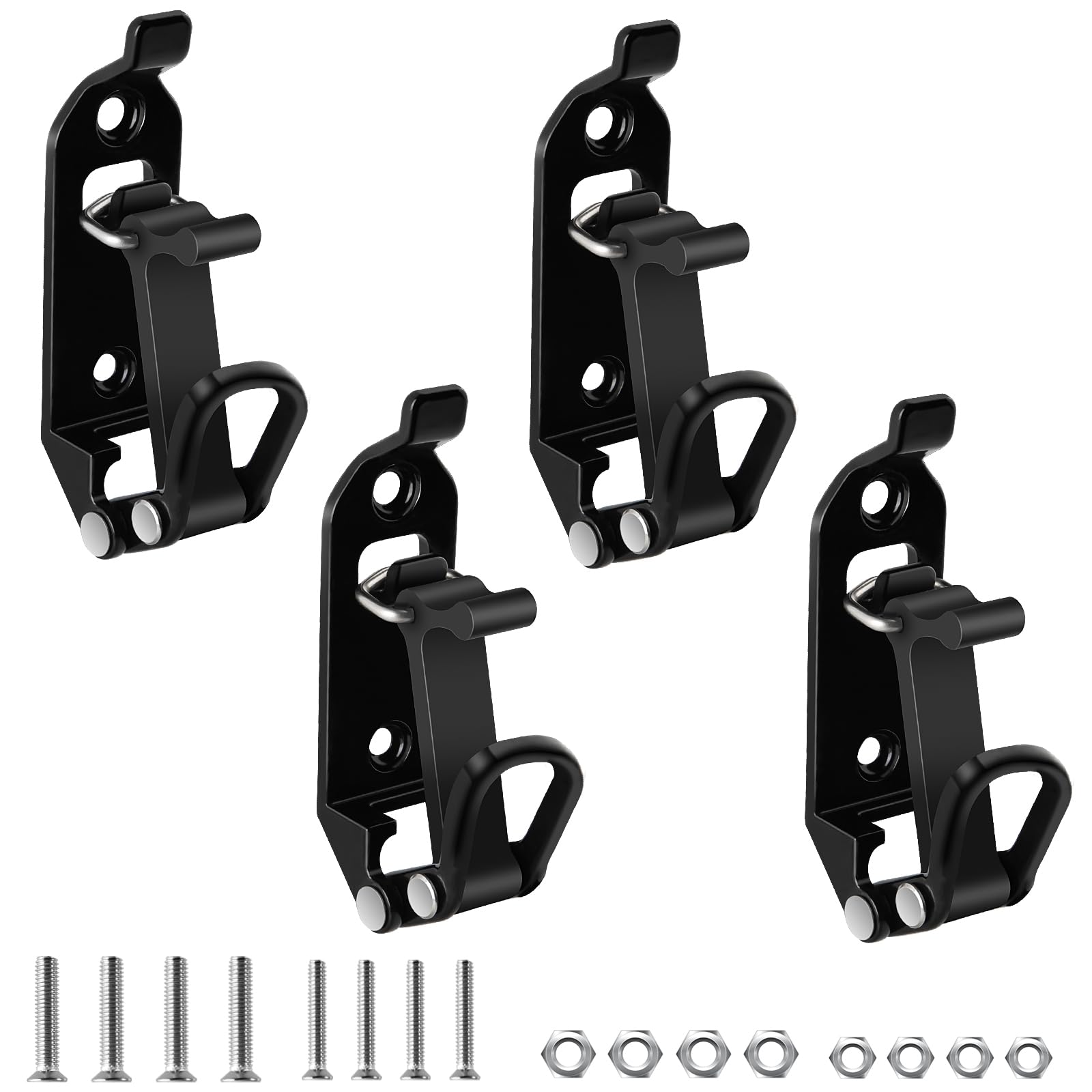 KINGHON 4 Stück Schaufelhalterung für Dachträger, Dachträger Zubehör Schaufelhalter mit Befestigungsschraube und Muttern, Gummi Verschlusslager Wandmontagehalterungen für Lastwagen, Offroad von KINGHON