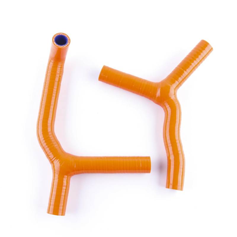 2PCS 3PLY for 85SX 85 SX 2003-2008 Silikon Kühler Kühlmittel 3-lagigen Schläuche Kit 2004 2005 2006 2007(Orange) von KIOOS