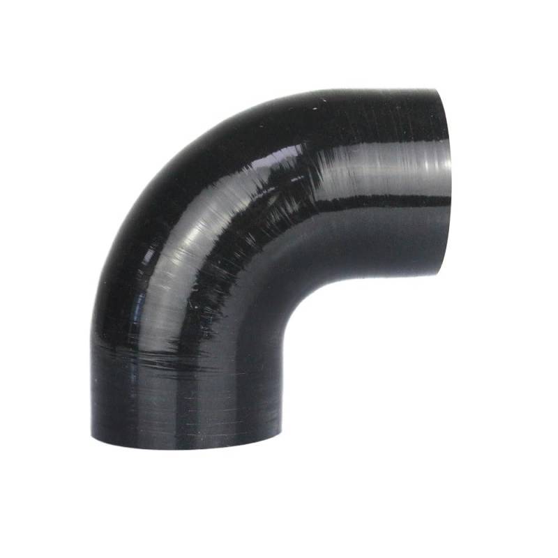 Universal 90 Grad 38mm 51mm 57mm 60mm 63mm 70mm 76mm 83mm 89mm 102mm Ellenbogen Silikonschlauch Rohr Turbo Ansaugpaar(63mm Black 90Degree) von KIOOS