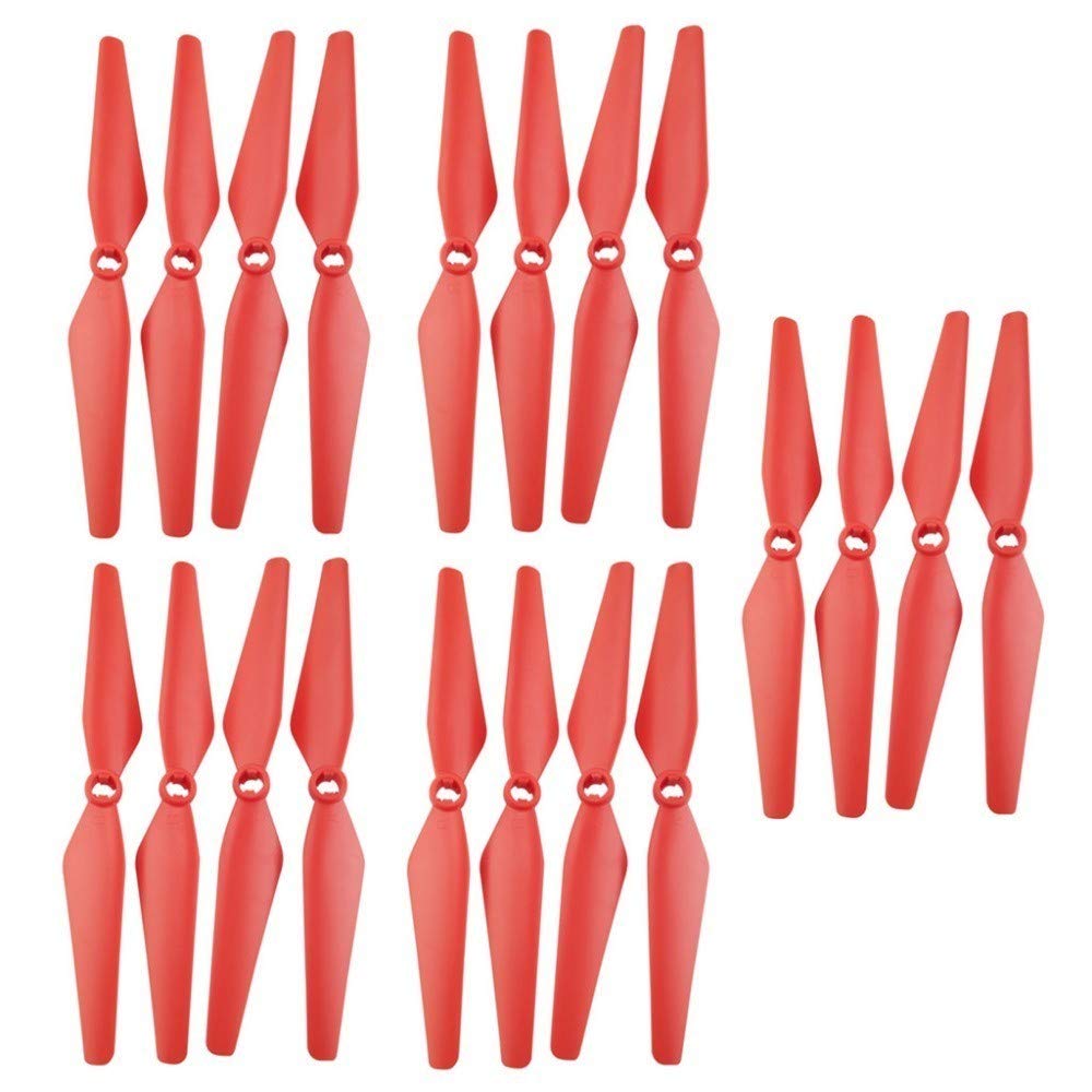 Zubehör für Drohnenpropeller (20 Stück = 5 Sätze) Propeller kompatibel mit Syma X8SW X8SC X8PRO X8SG RC Quadcopter Ersatzteile Klingen(Red 20PCS) von KIOOS