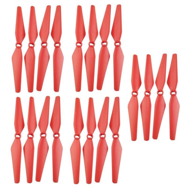 Zubehör für Drohnenpropeller (20 Stück = 5 Sätze) Propeller kompatibel mit Syma X8SW X8SC X8PRO X8SG RC Quadcopter Ersatzteile Klingen(Red 20PCS) von KIOOS