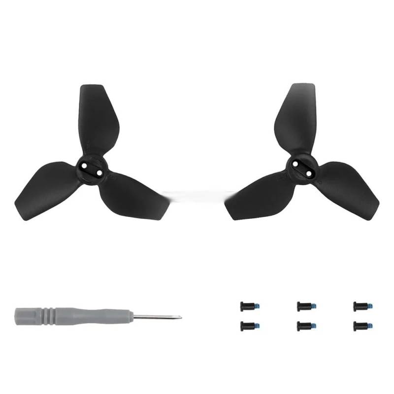 Zubehör für Drohnenpropeller 1/2 Paar Propeller, leichte Flügelventilator-Propeller, Ersatz-Requisiten, Klingenteile, Zubehör(1 Pair Black) von KIOOS