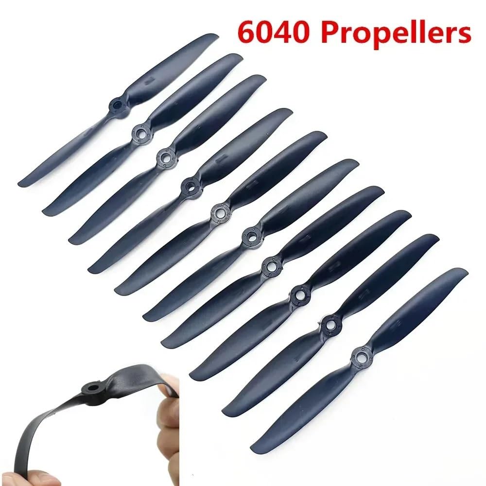 Zubehör für Drohnenpropeller 10/20 Stück 6040 6x4 6x4E Nylon-Propeller for bürstenlosen Motor mit 2450 Geschwindigkeit(6040 20 pcs) von KIOOS