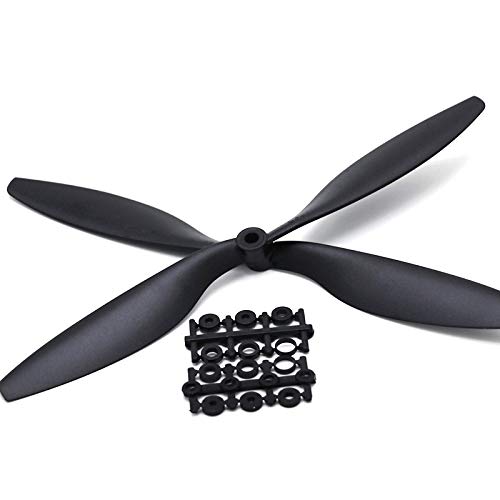 Zubehör für Drohnenpropeller 10 Stück 10 x 4,5 Zoll 1045 1045R CW CCW Propeller/Passend for F450 500 F550 / Passend for FPV Multi-Copter RC QuadCopter Drone Ersatzpropeller(Noir) von KIOOS