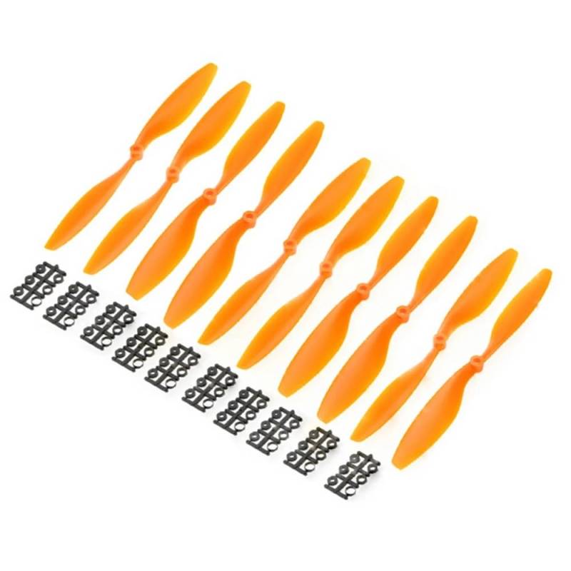 Zubehör für Drohnenpropeller 10 teile/los 10x4,5 "1045 1045R CW CCW Propeller Kompatibel Mit F450 500 F550 Zubehör(Orange) von KIOOS