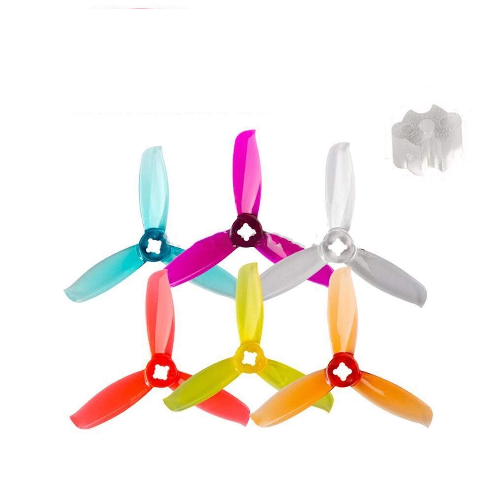 Zubehör für Drohnenpropeller 12 Paare/Passend for Windancer 3028 Propeller 3 Zoll PC 3-Blatt CW CCW/Passend for FPV Propeller Requisiten for 3 Zoll/Passend for FPV Racing Drone(12 Pairs Mixed co von KIOOS