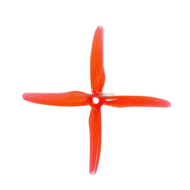 Zubehör für Drohnenpropeller 16 Stück/8 Paar 51455 5 Zoll 4 Blatt/Tri-Blatt Propeller Requisiten CW CCW Bürstenloser Motor kompatibel mit FPV Racing Drone(8 pair Red) von KIOOS