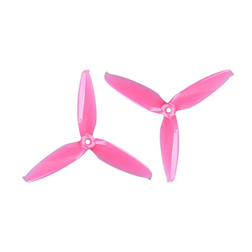 Zubehör für Drohnenpropeller 16 Stück kompatibel mit Flash 5552 3 Blatt 5 Zoll PC Propeller CW CCW Prop kompatibel mit FPV Racing Drone Rahmen VS 5152(8 pair pink) von KIOOS