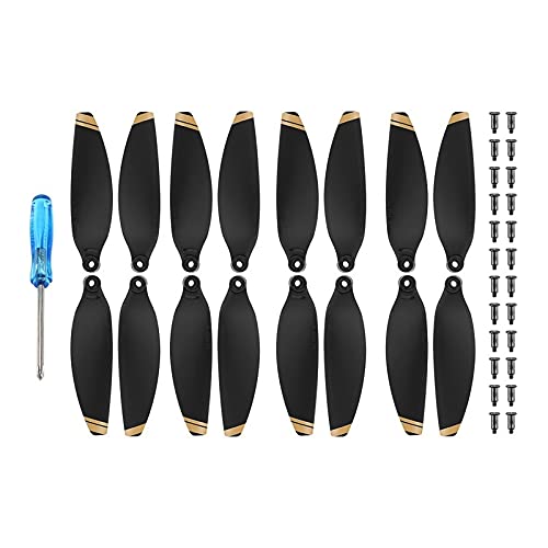 Zubehör für Drohnenpropeller 16 Stück kompatibel mit Mini 4K/Mavic Mini 2/SE/Drone 4726 Propeller Ersatz Requisiten Klinge leichte Flügel Fans Teile Zubehör(16 pcs gold) von KIOOS