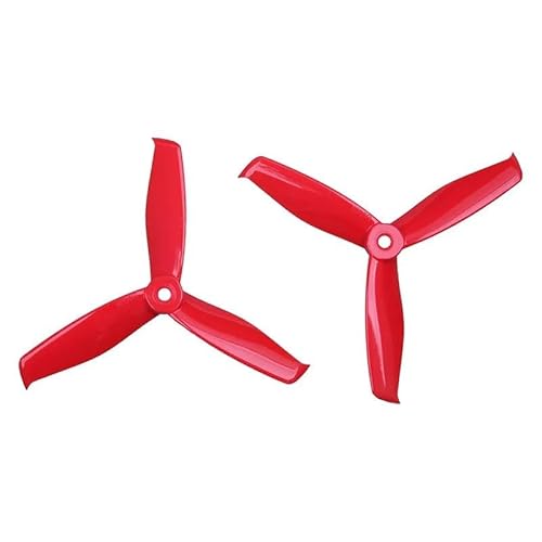 Zubehör für Drohnenpropeller 2 paar 5 Farben 5055 5,0x5,5 FPV PC 3 Propeller Prop Klinge CW CCW Welle Durch Die Maschine Mehr Spezielle Motor 2205-2306(Red 2pair) von KIOOS