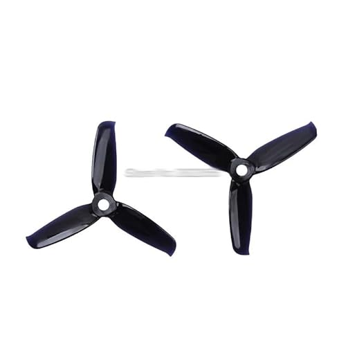 Zubehör für Drohnenpropeller 2 paar 6 Farben 3052 3,0x5,2 FPV PC 3 Propeller Prop Klinge CW CCW Welle Durch Die Maschine mehr Spezielle Motor 1306-1806(Black 2pair) von KIOOS