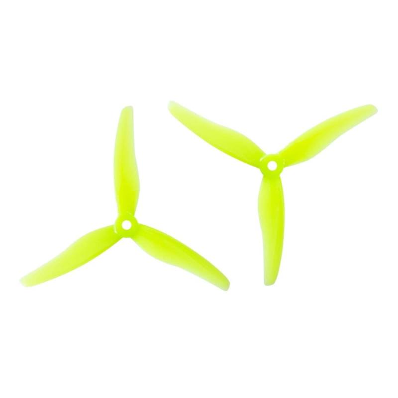 Zubehör für Drohnenpropeller 24 Stück/12 Paar Drohnenpropeller 51433, 5 Zoll, 3-Blatt-Tri-Blatt-Propeller, bürstenlos, passend for FPV-Racing-Drohne 51466(12Pair Yellow) von KIOOS