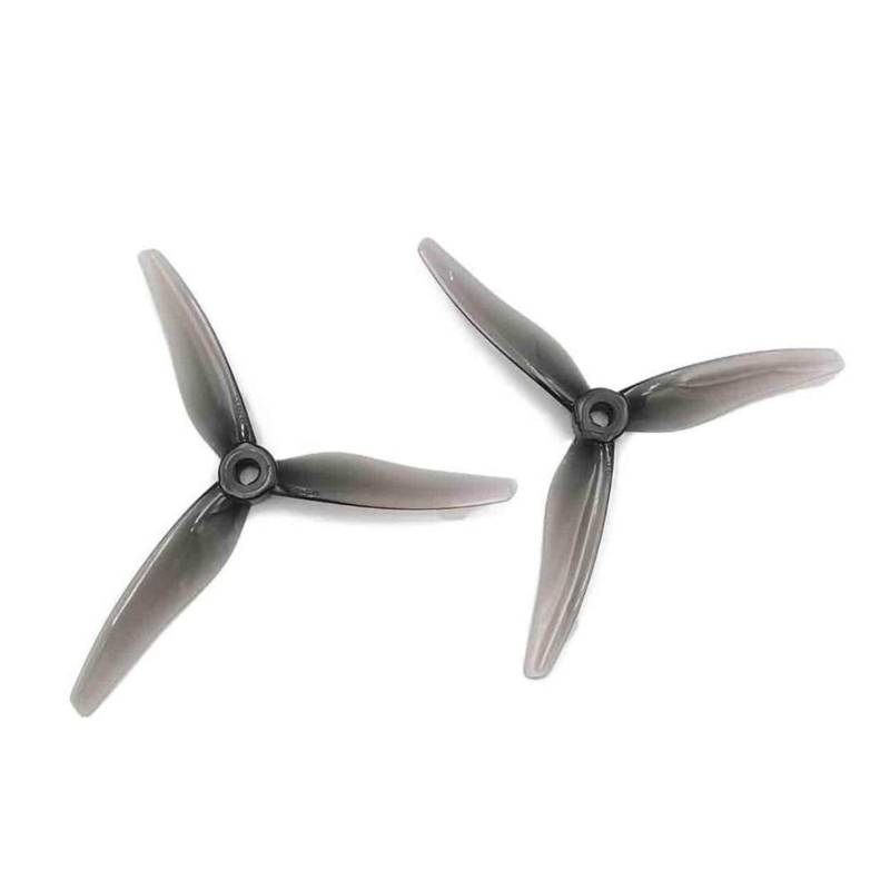 Zubehör für Drohnenpropeller 24 Stück/12 Paar Gemfan 51466 5 Zoll 3-Blatt-Tri-Blade-Propeller CW CCW bürstenlos/passend for FPV-Propeller/passend for FPV-Racing-Drohnen(12 pair Gray) von KIOOS