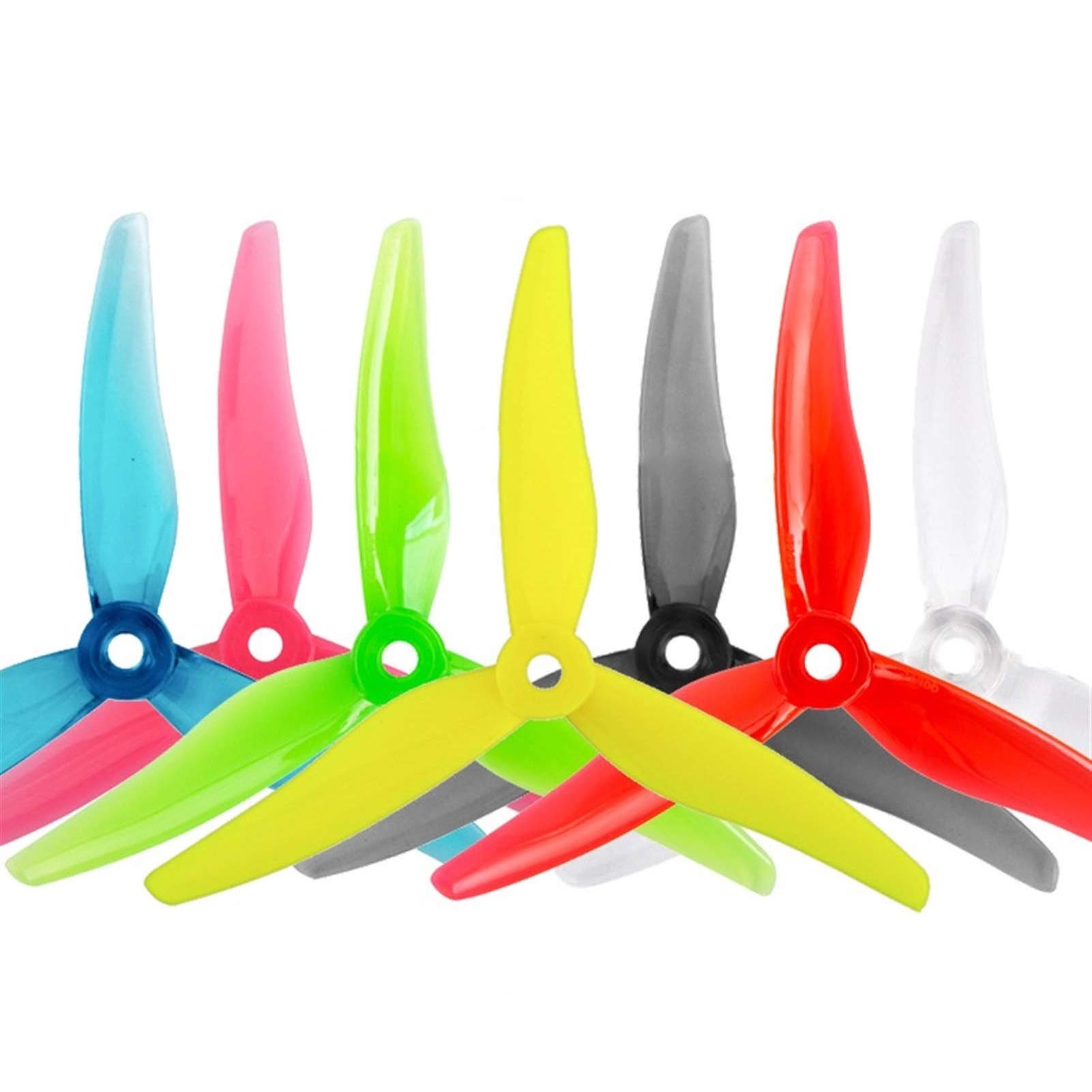 Zubehör für Drohnenpropeller 24 Stück/12 Paar Gemfan 51466 5 Zoll 3-Blatt-Tri-Blade-Propeller CW CCW bürstenlos/passend for FPV-Propeller/passend for FPV-Racing-Drohnen(12 pair Mixed color) von KIOOS