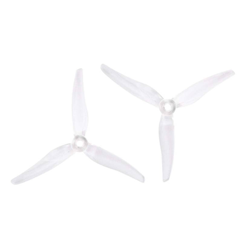 Zubehör für Drohnenpropeller 24 Stück/12 Paar Gemfan 51466 5 Zoll 3-Blatt-Tri-Blade-Propeller CW CCW bürstenlos/passend for FPV-Propeller/passend for FPV-Racing-Drohnen(12 pair Transparent) von KIOOS