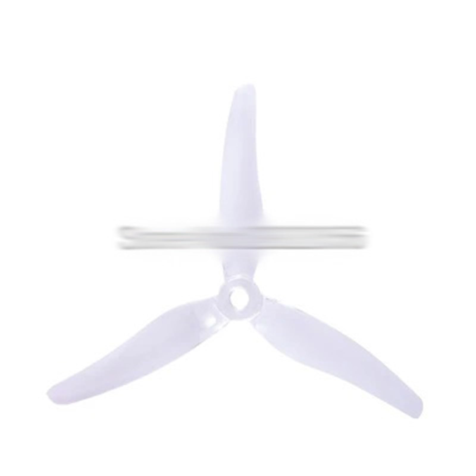 Zubehör für Drohnenpropeller 24 Stück/12 Paare 51433 5 Zoll 3 Blatt/Tri-Blatt Propeller Requisiten CW CCW kompatibel mit FPV Racing Drone(12 pair Transparent) von KIOOS