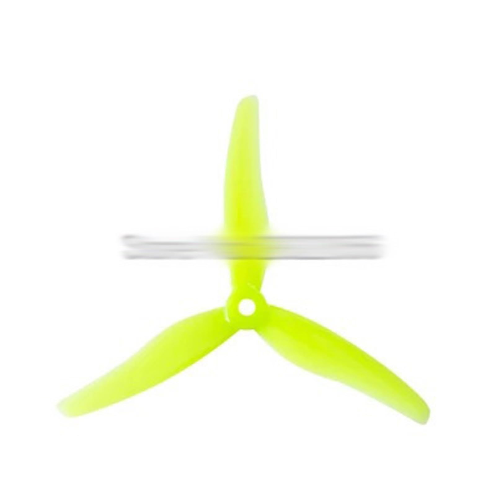 Zubehör für Drohnenpropeller 24 Stück/12 Paare 51433 5 Zoll 3 Blatt/Tri-Blatt Propeller Requisiten CW CCW kompatibel mit FPV Racing Drone(12 pair Yellow) von KIOOS