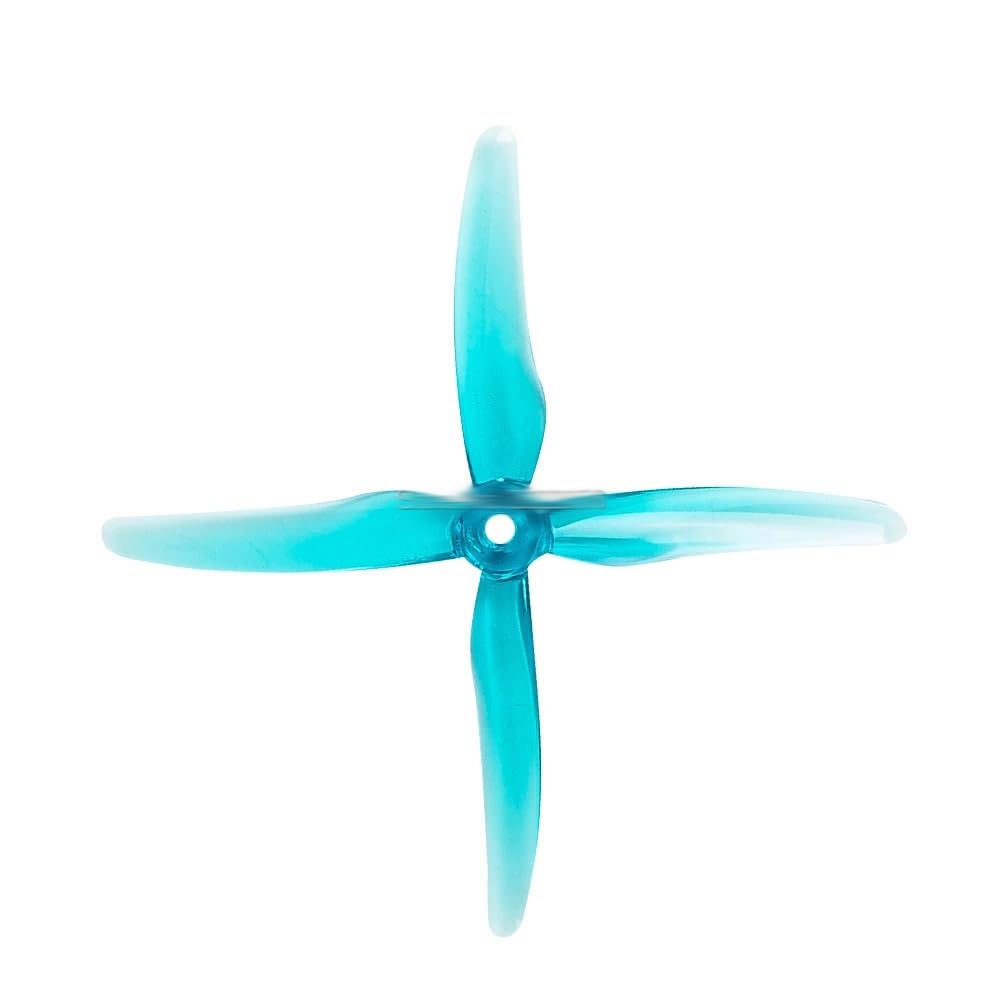 Zubehör für Drohnenpropeller 24 Stück/12 Paare 51455 5 Zoll 4 Blatt/Tri-Blatt Propeller Requisiten CW CCW kompatibel mit FPV Racing Drone(12 pair Blue) von KIOOS