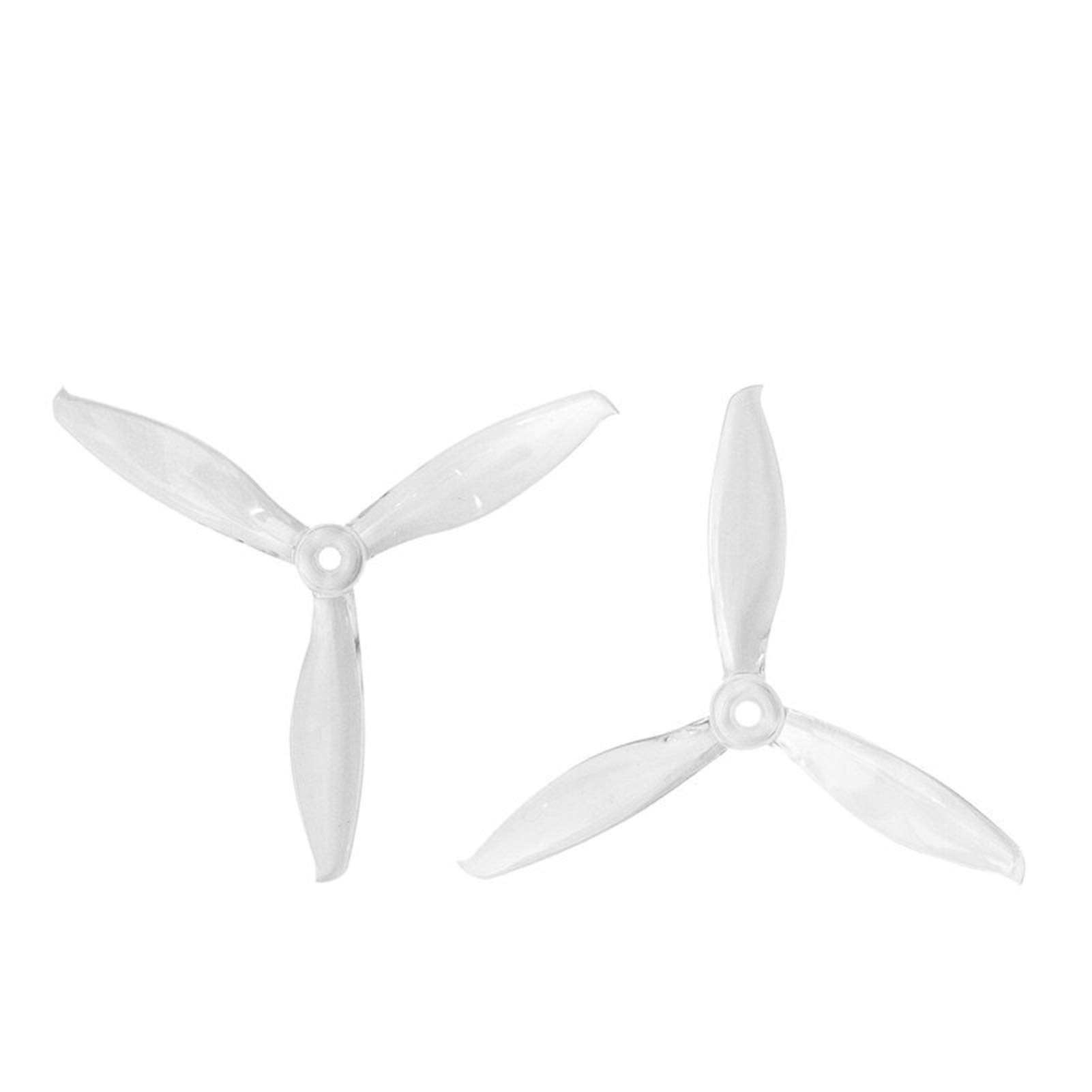 Zubehör für Drohnenpropeller 24 Stück Propeller kompatibel mit Flash 5149 5 Zoll Tri-Blade 3 Blatt Cw Ccw Kunststoff Propeller T-Motor kompatibel mit FPV Racing Drone(Transparent) von KIOOS